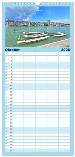 Produktbild: Familienplaner 2026 - Rechts und links des Rheins. Mit dem Wohnmobil unterwegs. mit 5 Spalten (Wandkalender, 21 x 45 cm) CALVENDO