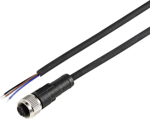 Produktbild: TRU COMPONENTS TC-12833016 Sensor-/Aktor-Anschlussleitung M12 Kupplung, gerade 10 m Polzahl Sensoren: 3 1 St.