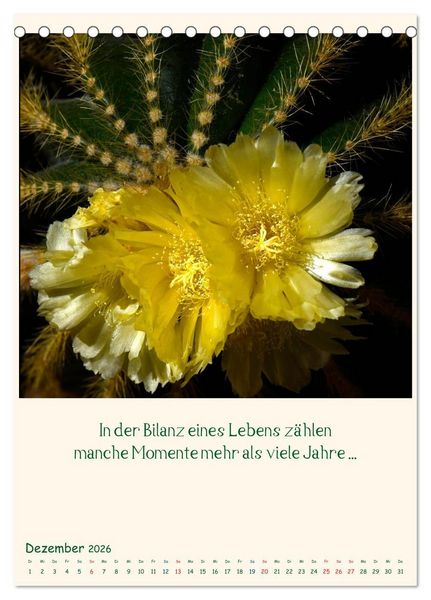 Produktbild: Mit Blumen durchs Jahr (Tischkalender 2026 DIN A5 hoch), CALVENDO Monatskalender