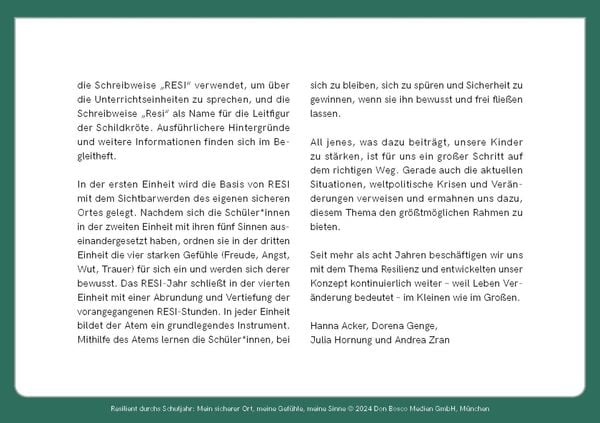 Produktbild: Resilient durchs Schuljahr: Mein sicherer Ort, meine Gef&uuml;hle, meine Sinne