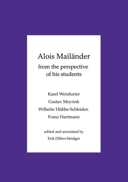 Produktbild: Alois Mail&auml;nder - From the perspective of his students