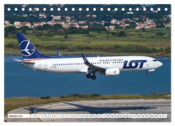 Produktbild: Flugzeuge auf Korfu (Tischkalender 2027 DIN A5 quer), CALVENDO Monatskalender