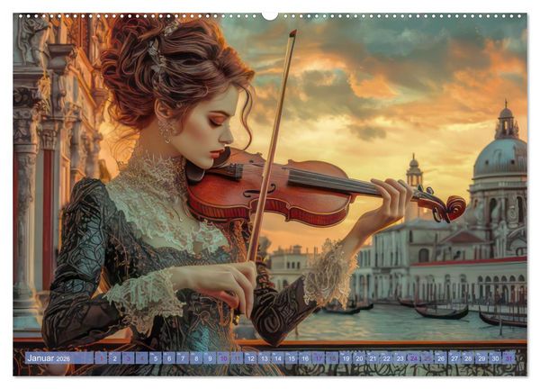 Produktbild: Pr&auml;chtiger venezianischer Stil - Mit surrealer Note (Wandkalender 2026 DIN A2 quer), CALVENDO Monatskalender