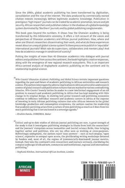 Produktbild: Who Counts? Ghanaian Academic Publishing and Global Science
