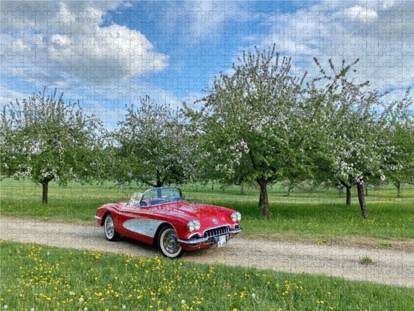 Produktbild: CALVENDO Puzzle Ein Motiv aus dem Kalender American Deam Car Corvette C1 | 1000 Teile Lege-Gr&ouml;&szlig;e 64x48cm Foto-Puzzle f&uuml;r gl&uuml;ckliche Stunden