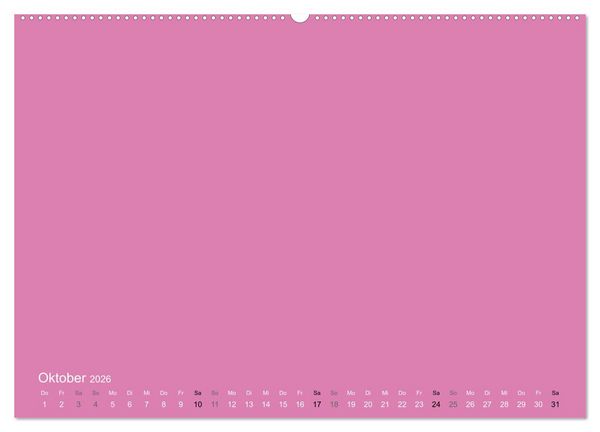 Produktbild: Bastelkalender - Pink (Wandkalender 2026 DIN A2 quer), CALVENDO Monatskalender