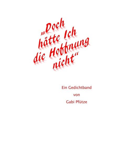 Produktbild: Doch h&auml;tte Ich die Hoffnung nicht