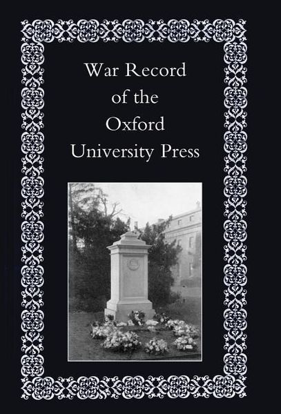 Produktbild: War Record of the University Press, Oxford