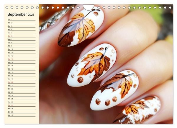 Produktbild: Kreative Nagelkunst. Ausdrucksstarke Designs und Farben (Wandkalender 2026 DIN A4 quer), CALVENDO Monatskalender