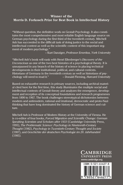 Produktbild: Gestalt Psychology in German Culture, 1890 1967