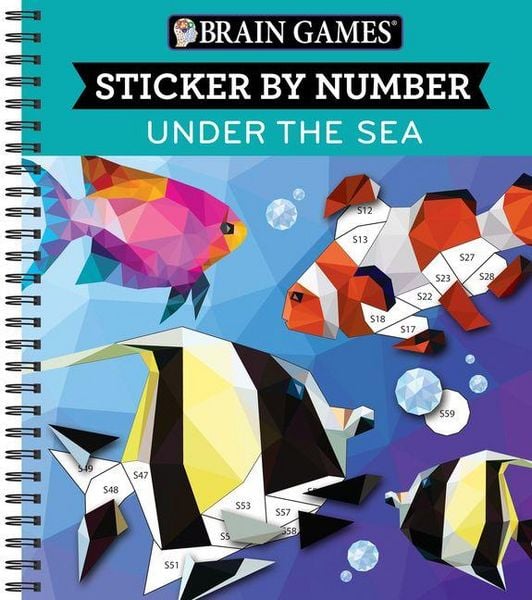 Produktbild: Brain Games - Sticker by Number: Under the Sea (28 Images to Sticker)