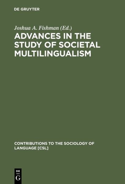 Produktbild: Advances in the Study of Societal Multilingualism
