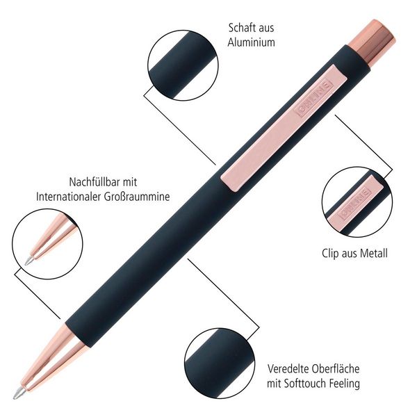 Produktbild: ONLINE Kugelschreiber M Soft Metal Pure black