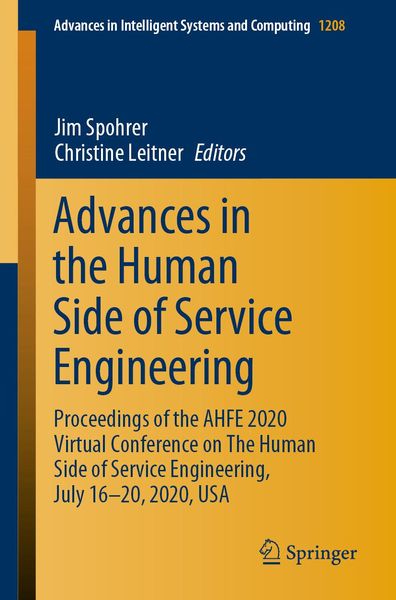 Produktbild: Advances in the Human Side of Service Engineering