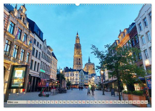 Produktbild: Antwerpen - Faszinierende Gro&szlig;stadt (hochwertiger Premium Wandkalender 2026 DIN A2 quer), Kunstdruck in Hochglanz