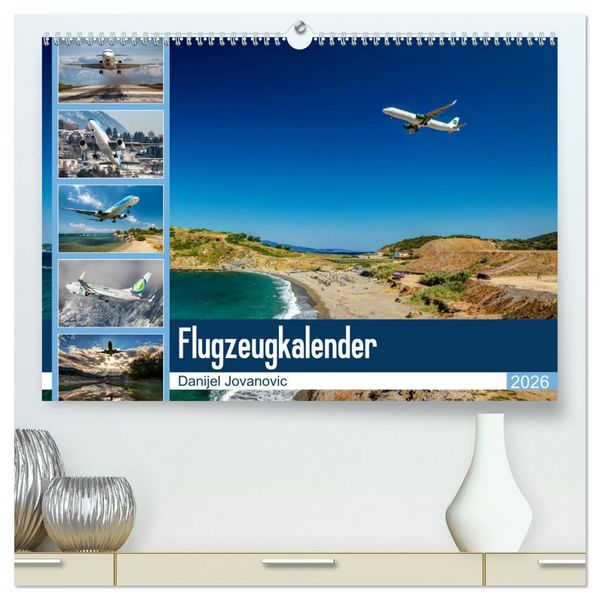 Produktbild: Flugzeugkalender 2026 (hochwertiger Premium Wandkalender 2026 DIN A2 quer), Kunstdruck in Hochglanz