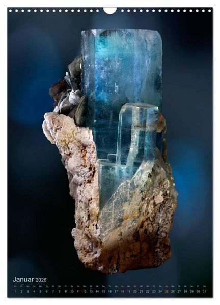Produktbild: ZAUBERHAFTE MINERALIEN designed by nature (Wandkalender 2026 DIN A3 hoch), CALVENDO Monatskalender