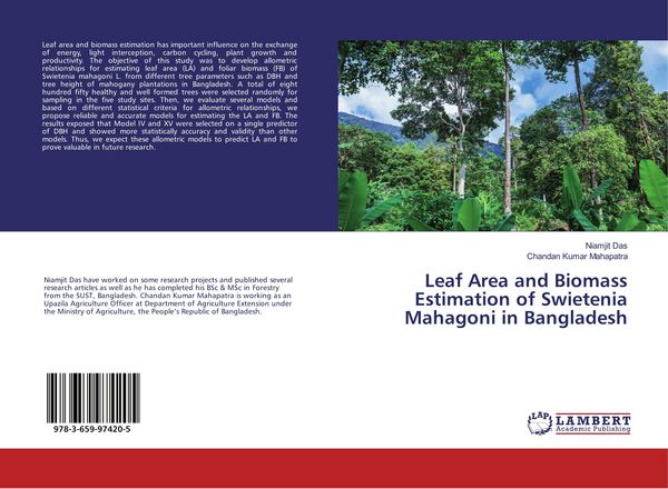 Produktbild: Leaf Area and Biomass Estimation of Swietenia Mahagoni in Bangladesh