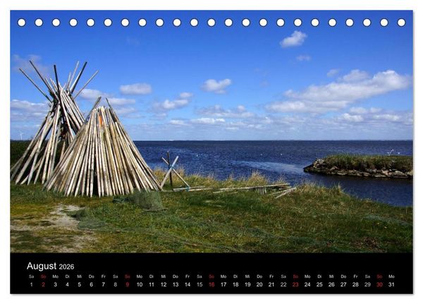 Produktbild: D&auml;nemark - Umgebung von Hvide Sande (Tischkalender 2026 DIN A5 quer), CALVENDO Monatskalender