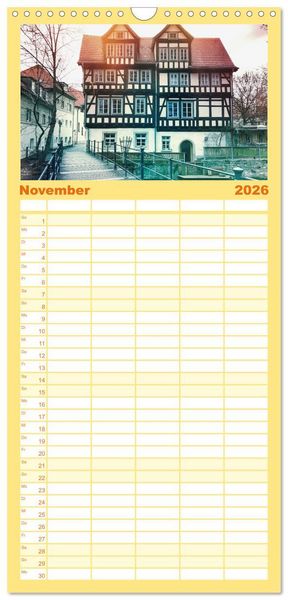 Produktbild: Familienplaner 2026 - Erfurt - So wunderbar mit 5 Spalten (Wandkalender, 21 x 45 cm) CALVENDO