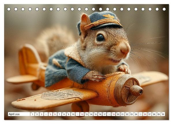 Produktbild: Eichh&ouml;rnchen - Die lustigen Tiere und ihre Berufe im Wald (Tischkalender 2026 DIN A5 quer), CALVENDO Monatskalender