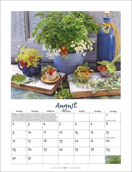 Produktbild: Augenschmaus Kalender 2027 - Gew&uuml;rze und Kr&auml;uter rund ums Jahr