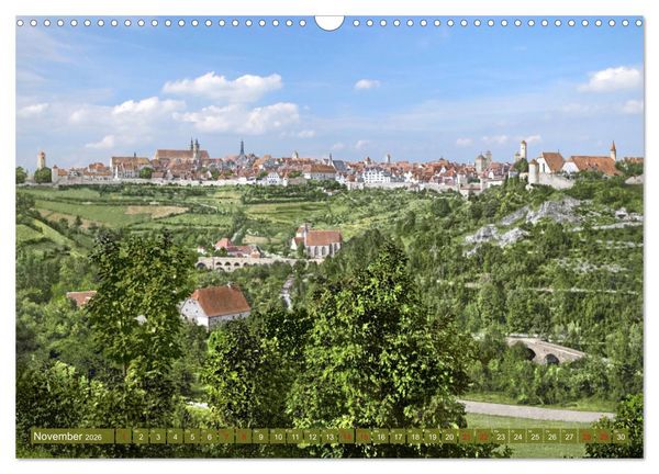 Produktbild: Rothenburg ob der Tauber um das Jahr 1900 &ndash; Fotos neu koloriert (Wandkalender 2026 DIN A3 quer), CALVENDO Monatskalender