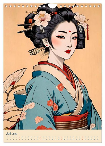 Produktbild: Japanische Geishas (Wandkalender 2026 DIN A4 hoch), CALVENDO Monatskalender