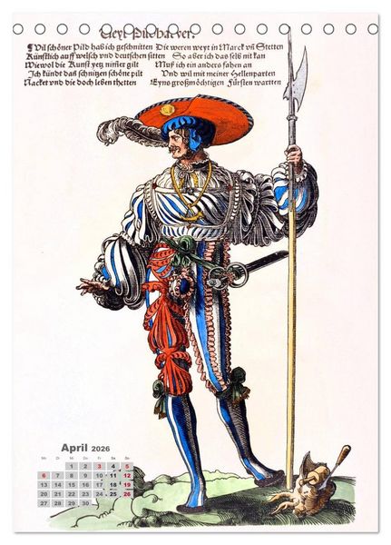 Produktbild: Landsknechte und Soldaten: Historische Uniformen (Tischkalender 2026 DIN A5 hoch), CALVENDO Monatskalender