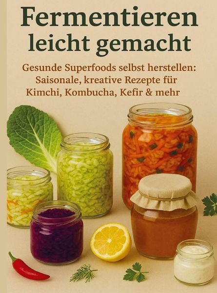 Produktbild: Fermentieren leicht gemacht Gesunde Superfoods selbst herstellen: Saisonale, kreative Rezepte für Kimchi, Kombucha, Kefir & mehr