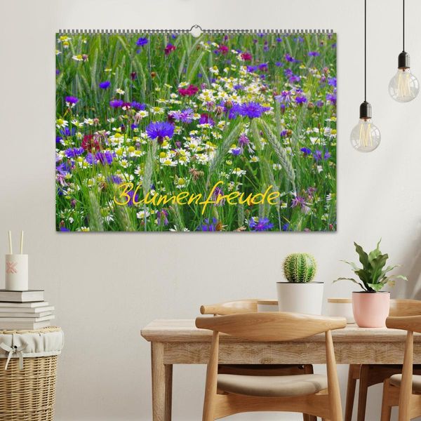 Produktbild: Blumenfreude (Wandkalender 2026 DIN A2 quer), CALVENDO Monatskalender