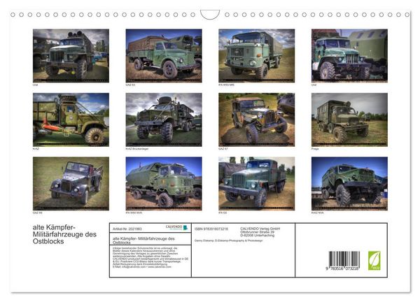 Produktbild: alte K&auml;mpfer- Milit&auml;rfahrzeuge des Ostblocks (Wandkalender 2026 DIN A3 quer), CALVENDO Monatskalender