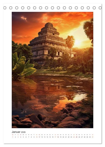 Produktbild: Legenden der Maya (Tischkalender 2026 DIN A5 hoch), CALVENDO Monatskalender