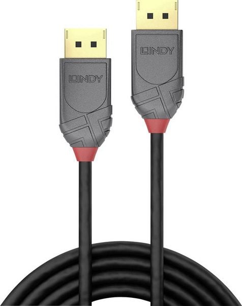 Produktbild: LINDY DisplayPort Anschlusskabel DisplayPort Stecker, DisplayPort Stecker 1.00 m Schwarz 36481 8K UHD DisplayPort-Kabel
