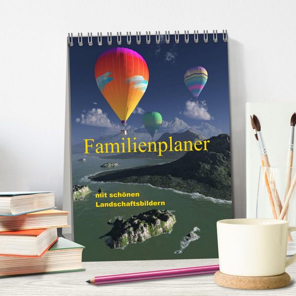 Produktbild: Familienplaner mit sch&ouml;nen Landschaftsbildern (Tischkalender 2026 DIN A5 hoch), CALVENDO Monatskalender
