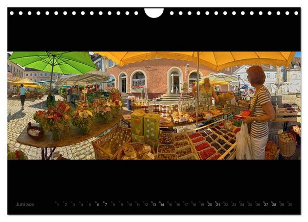 Produktbild: Markgr&auml;flerland-Panoramen - Vier Jahreszeiten in der Toskana Deutschlands (Wandkalender 2026 DIN A4 quer), CALVENDO Monatskalender