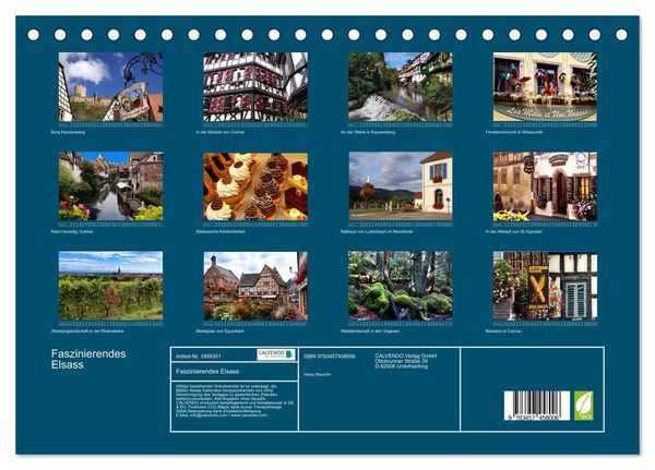 Produktbild: Faszinierendes Elsass (Tischkalender 2026 DIN A5 quer), CALVENDO Monatskalender