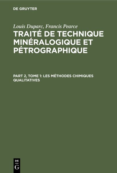 Produktbild: Les m&eacute;thodes chimiques qualitatives