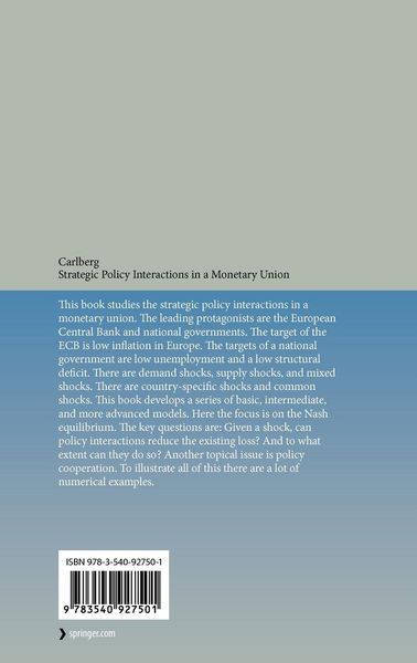 Produktbild: Strategic Policy Interactions in a Monetary Union