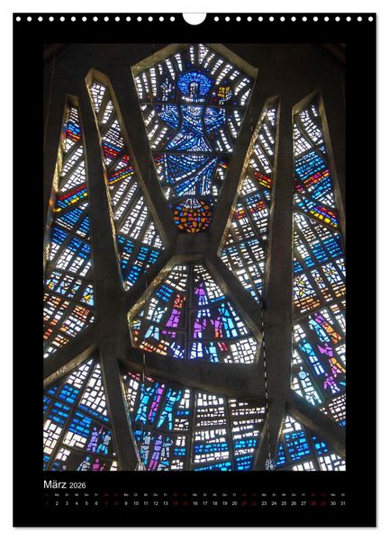 Produktbild: Kirchenfenster - Sakrale Glaskunst (Wandkalender 2026 DIN A3 hoch), CALVENDO Monatskalender