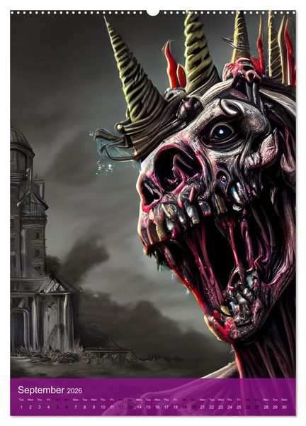 Produktbild: Zombiecorns (Wall Calendar 2026 DIN A2 portrait), CALVENDO 12 Month Wall Calendar