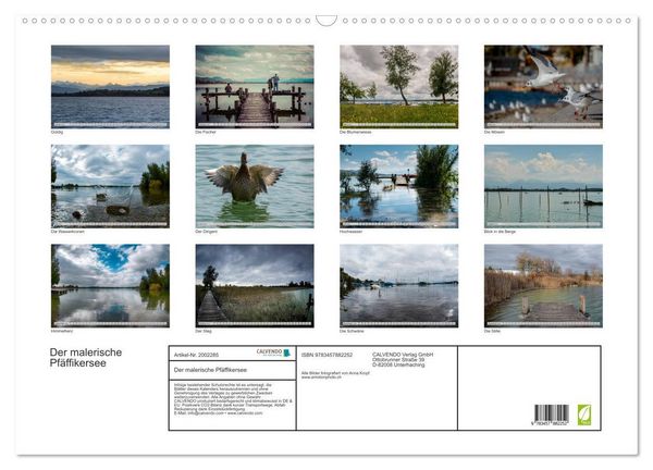 Produktbild: Der malerische Pf&auml;ffikersee (Wandkalender 2026 DIN A2 quer), CALVENDO Monatskalender