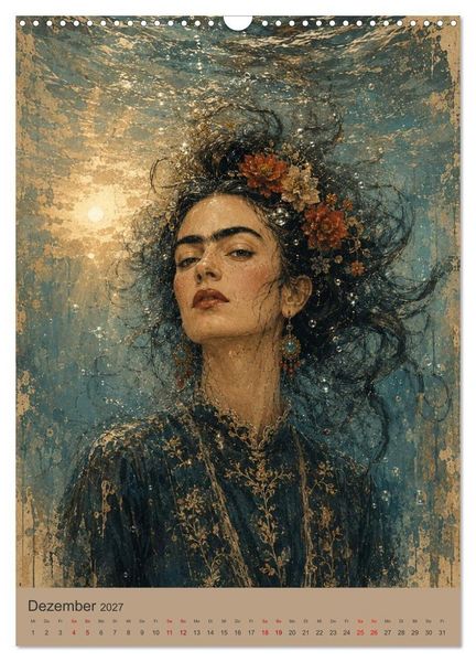 Produktbild: Boho Frauen Kunstkalender - 12 Vintage Kunstportr&auml;ts (Wandkalender 2027 DIN A3 hoch), CALVENDO Monatskalender