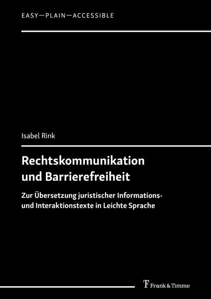 Produktbild: Rechtskommunikation und Barrierefreiheit