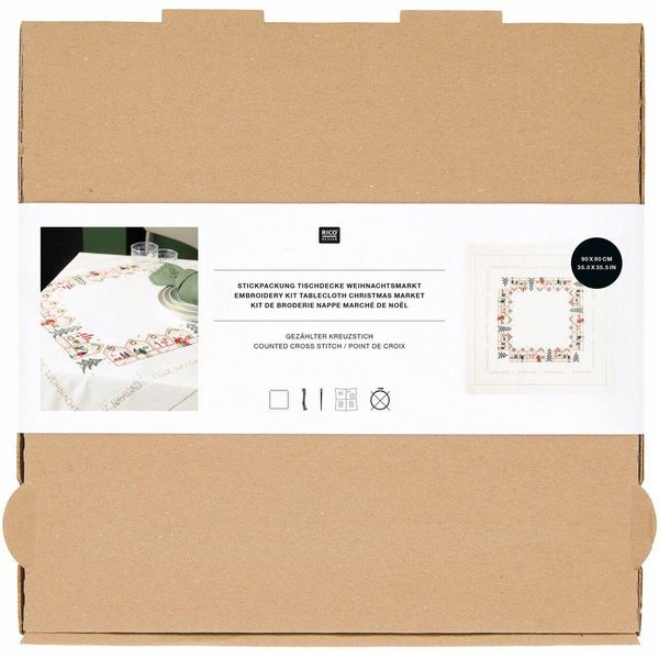 Produktbild: Stickpackung Gez&auml;hlter Kreuzstich, Decke Weihnachtsmarkt