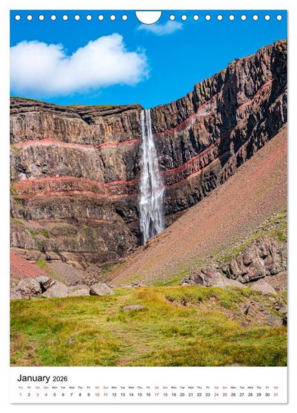 Produktbild: ICELAND, Most Scenic Earth Landscapes, Nature Wonders (Wall Calendar 2026 DIN A4 portrait), CALVENDO 12 Month Wall Calendar