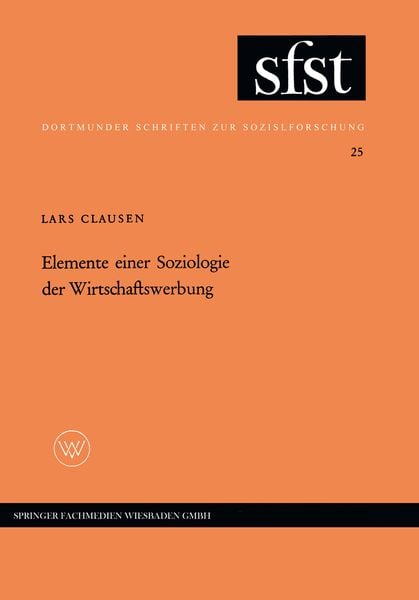 Produktbild: Elemente einer Soziologie der Wirtschaftswerbung