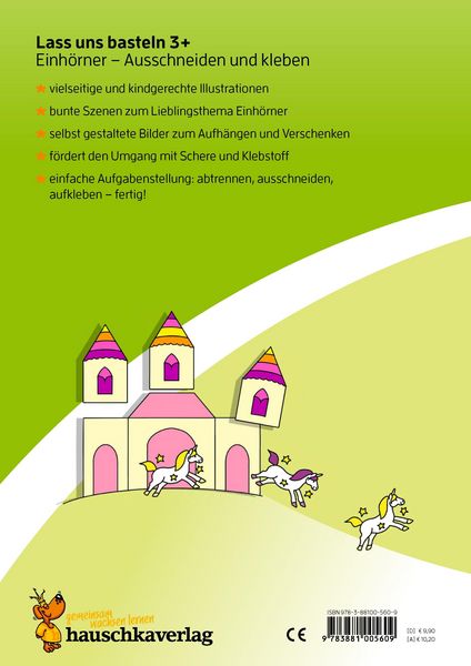 Produktbild: Lass uns basteln &ndash; Ausschneiden und kleben ab 3 Jahre &ndash; Einh&ouml;rner