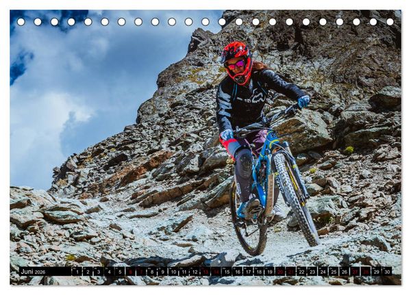 Produktbild: Downhill Action (Tischkalender 2026 DIN A5 quer), CALVENDO Monatskalender