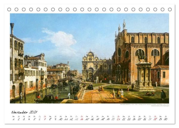 Produktbild: Venedig - Gem&auml;lde aus drei Jahrhunderten. Kunstkalender (Tischkalender 2027 DIN A5 quer), CALVENDO Monatskalender